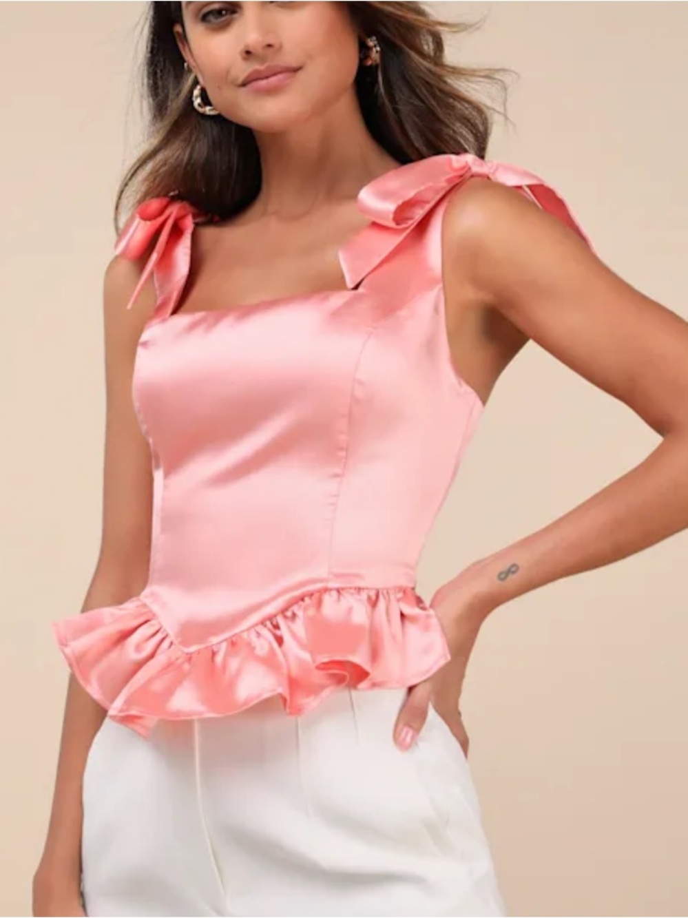 Lulu's Coquettish Lace Up Bustier Top Small